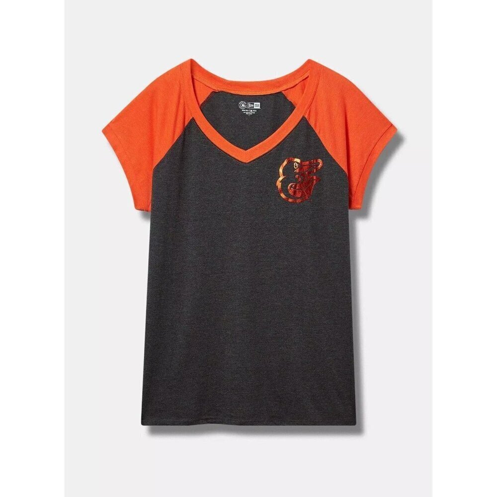NWT Torrid Baltimore Orioles MLB Raglan Tee 18-20 2X